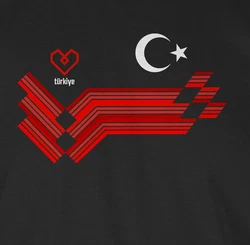 Shirtracer T-Shirt Trkiye Fanartikel EM Trkei Wappen 2024 Fussball Fanartikel Rot/Schwarz/Lila