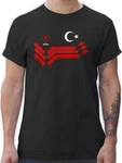 Shirtracer T-Shirt Trkiye Fanartikel EM Trkei Wappen 2024 Fussball Fanartikel Rot/Schwarz/Lila
