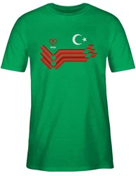 Shirtracer T-Shirt Trkiye Fanartikel EM Trkei Wappen 2024 Fussball Fanartikel Grün