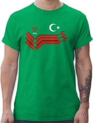 Shirtracer T-Shirt Trkiye Fanartikel EM Trkei Wappen 2024 Fussball Fanartikel Grün