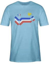 Shirtracer T-Shirt France Fanartikel EM Wappen 2024 Blau/Hellblau