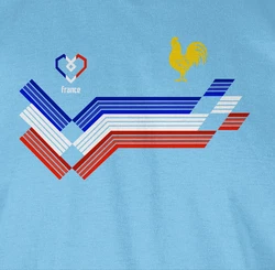 Shirtracer T-Shirt France Fanartikel EM Wappen 2024 Blau/Hellblau
