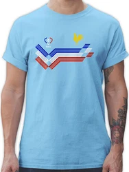 Shirtracer T-Shirt France Fanartikel EM Wappen 2024 Blau/Hellblau