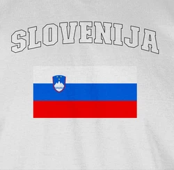 Shirtracer T-Shirt Slovenija Schriftzug mit Flagge Slowenien Slovenia 2024 Fussball EM Fanartikel 