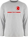 Shirtracer Rundhalsshirt Türkei Trikot Wappen Fanartikel 2024 Grau/Lila
