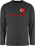 Shirtracer Rundhalsshirt Türkei Trikot Wappen Fanartikel 2024 Grau/Dunkelgrau/Lila