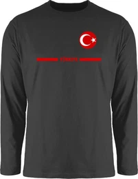 Rundhalsshirt Trkei Trikot Wappen, Trkiye mit Stolz, Trkisches Fan-Motiv 2026 Fussball WM Fanartikel