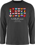 Shirtracer Rundhalsshirt Im Fußball Vereint Deutschland EM 2024 Fanartikel Mischfarben/Dunkelgrau/Schwarz/Grau
