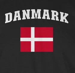 Shirtracer T-Shirt Danmark Schriftzug mit Flagge 2024 Fußball EM Fanartikel 