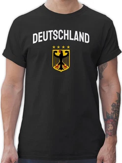 Shirtracer T-Shirt Deutschland Wappen mit Bundesadler Shirtracer T-Shirt Deutschland Wappen mit Bundesadler