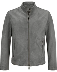 Milestone Lederjacke MsJasper Grau/Hellgrau/Dunkelgrau/Braun