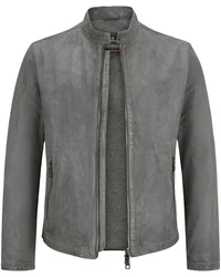 Milestone Lederjacke MsJasper Grau/Hellgrau/Dunkelgrau/Braun