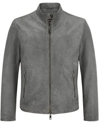 Milestone Lederjacke MsJasper Grau/Hellgrau/Dunkelgrau/Braun