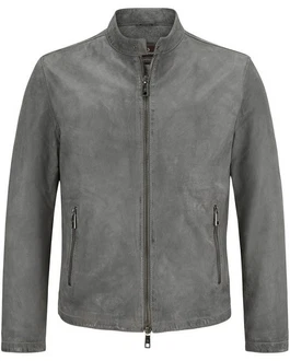 Milestone Lederjacke MsJasper Grau/Hellgrau/Dunkelgrau/Braun