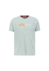 Alpha Industries T-Shirt Alpha Label T Grün/Hellgrün/Hellblau