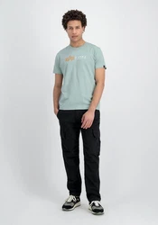 Alpha Industries T-Shirt Alpha Label T Grün/Hellgrün/Hellblau