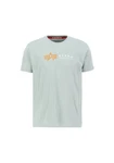 Alpha Industries T-Shirt Alpha Label T Grün/Hellgrün/Hellblau