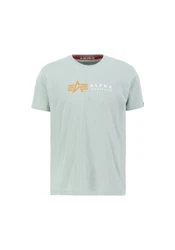 Alpha Industries T-Shirt Alpha Label T Grün/Hellgrün/Hellblau