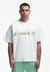 2Y Studios T-Shirt 2Y Summer Vibes Oversize Tee Weiß/Creme/Mischfarben/Grau