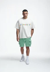 2Y Studios T-Shirt 2Y Summer Vibes Oversize Tee Weiß/Creme/Mischfarben/Grau