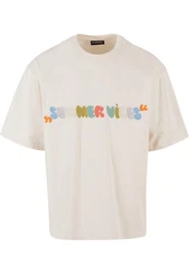 2Y Studios T-Shirt 2Y Summer Vibes Oversize Tee Weiß/Creme/Mischfarben/Grau