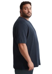 Marc O'Polo T-Shirt Bio-Baumwolle Dunkelblau/Schwarz