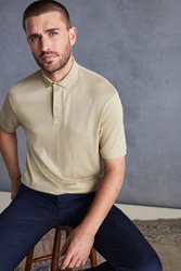 Next Poloshirt Signature Khaki/Beige