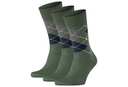 Burlington Kurzsocken Herren Socken 3er Pack - Manchester Dunkelgrün