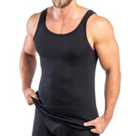 HERMKO Achselhemd Tank Top Herren 3000 Schwarz/Rot