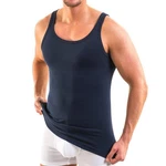 HERMKO Achselhemd Tank Top Herren 3000 Dunkelblau/Hellblau/Blau