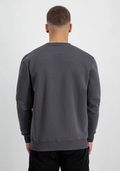 Alpha Industries Sweatshirt Basic Sweater Rubber Hellgrau/Dunkelgrau/Rot/Grau