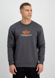 Alpha Industries Sweatshirt Basic Sweater Rubber Hellgrau/Dunkelgrau/Rot/Grau