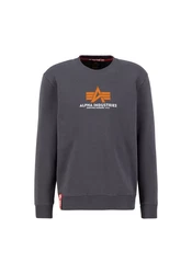 Alpha Industries Sweatshirt Basic Sweater Rubber Hellgrau/Dunkelgrau/Rot/Grau