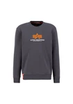 Alpha Industries Sweatshirt Basic Sweater Rubber Hellgrau/Dunkelgrau/Rot/Grau