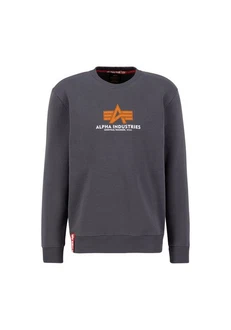 Alpha Industries Sweatshirt Basic Sweater Rubber Hellgrau/Dunkelgrau/Rot/Grau