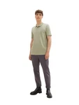 TOM TAILOR Denim Poloshirt mit Logo-Print Khaki/Grün/Hellgrün