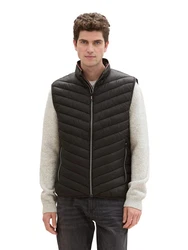 TOM TAILOR Steppweste Schwarz/Grau/Weiß/Dunkelgrau