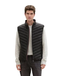 TOM TAILOR Steppweste Schwarz/Grau/Weiß/Dunkelgrau