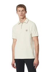 Marc O'Polo Poloshirt in Pique-Qualität Khaki/Beige/Weiß/Creme