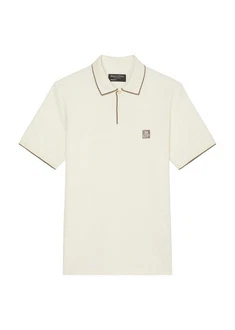 Marc O'Polo Poloshirt in Pique-Qualität Khaki/Beige/Weiß/Creme