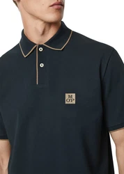 Marc O'Polo Poloshirt in Pique-Qualität Dunkelblau/Hellblau