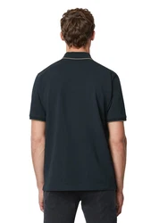 Marc O'Polo Poloshirt in Pique-Qualität Dunkelblau/Hellblau