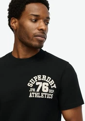 Superdry T-Shirt Embroider Superstate Logo Tee Schwarz