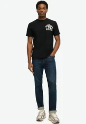 Superdry T-Shirt Embroider Superstate Logo Tee Schwarz