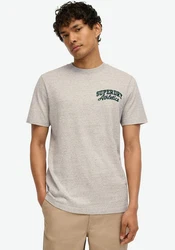 Superdry T-Shirt Embroider Superstate Logo Tee Khaki/Grau/Hellgrau/Beige