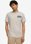 Superdry T-Shirt Embroider Superstate Logo Tee Khaki/Grau/Hellgrau/Beige