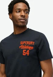Superdry T-Shirt Embroider Superstate Logo Tee Blau