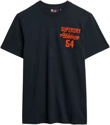 Superdry T-Shirt Embroider Superstate Logo Tee Blau