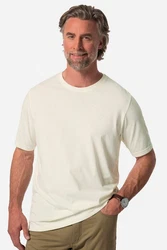 Boston Park T-Shirt Halbarm Druck vorne Khaki/Weiß/Creme/Beige