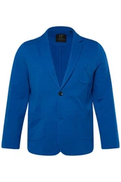 Sakko Sweat-Sakko Flamm-Sweat Revers aufgesetzte Taschen